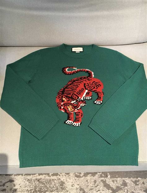 gucci tiger sweater replica|gucci piglet sweater.